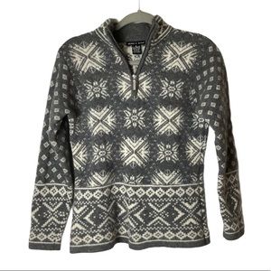 Deane & White Women Size Small Lamb Wool Angora Blend 1/4 Zip Pullover Sweater